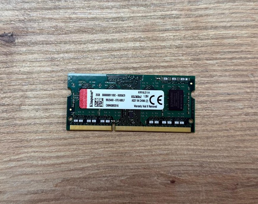 Kingston 4 GB 1600 MHz CL11 KVR16LS114 DDR3 Ram